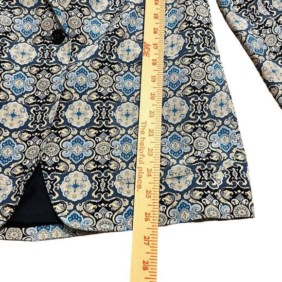 JOSEPH Deauville Printed Silk Blazer Women’s Size 40 (US 8) Luxury $795 Royal - Picture 8 of 9